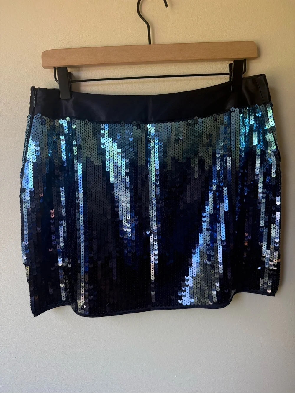Express Design Studio Blue Sequin Mini Skirt | Size 6 | NWT